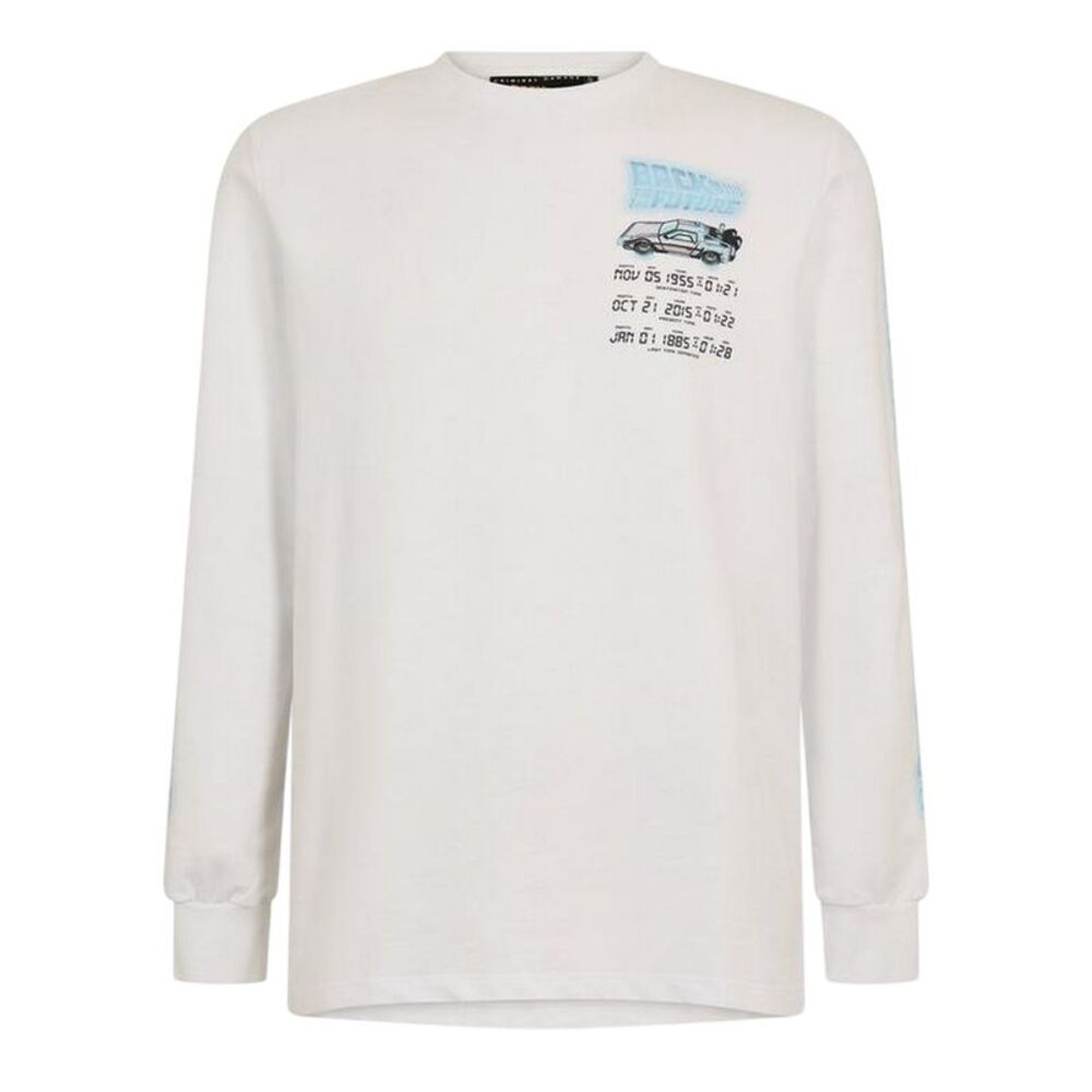 Back To The Future Mens Criminal Damage T-Shirt / White